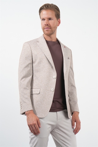İmza Beyaz-kiremit Mono Yaka Örme 6 Drop Slim Fit Ceket 1002260153 Beyaz - Kiremit