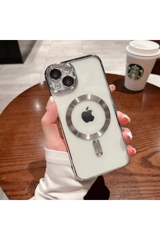 Apple Uyumlu iPhone 15 Kılıf Magsafe Şarj Özellikli Kamera Ve Toz Korumal