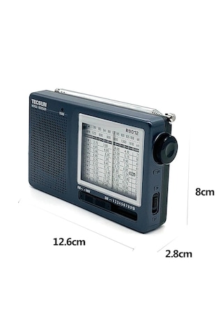 Tecsun R-9012 Taşınabilir Kısa Dalga Fm Stereo Analog Radyo