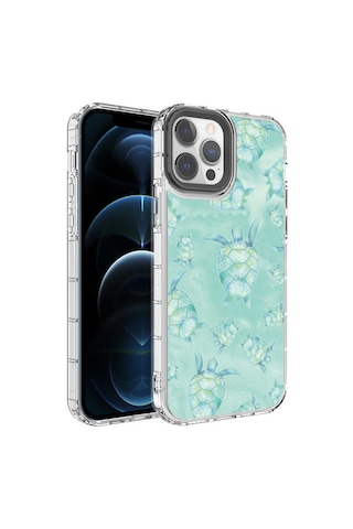 Apple Uyumlu iPhone 14 Pro Max Kamera Korumalı Renkli Desenli Sert Silikon Zore Korn Kapak