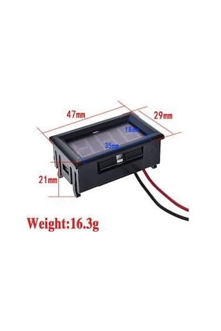 Ventatek Dijital Voltmetre 0.56'' Dc 4.5v-30v - Kırmızı