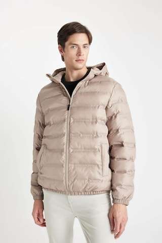 DeFacto Su İtici Şişme Mont Slim Fit Dar Kesim Kapüşonlu Fermuarlı Cepli D1185AX24WNBG106