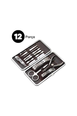12 Parça Çanta Tipi Manikür Pedikür Tırnak Bakım Seti 4741 35641306