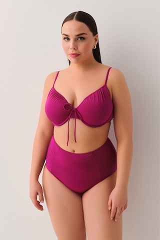 Suwen Önden Bağcıklı Destekli Bikini Üst Sbn26655c1283 Bordo