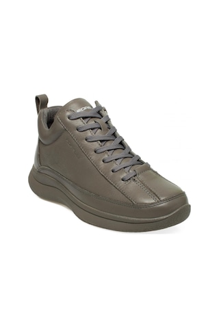 Forelli Neva 27954 Comfort Deri Gri Kadın Bot Gri