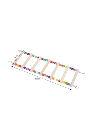 X-perk Kuş Merdiveni Kuş Tüneği Boy 25 Cm En 8 Cm 7 Basamaklı