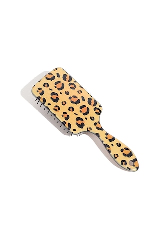 Jzcat Hava Yastığı Tarağı Leopar Desenli Çift Taraflı Baskı Saç Tarağı Ev Masajı Hava Yastığı Tarağı - Sarı