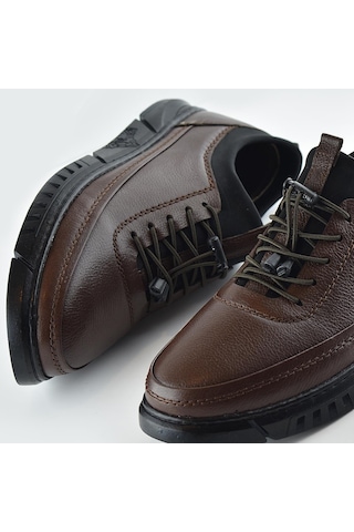 Ispartalılar 220 Tam Ortopedik Taban Hakiki Deri Erkek Ayakkabı Kauçuk Taban Mevsimlik Ayakkabı Kahverengi