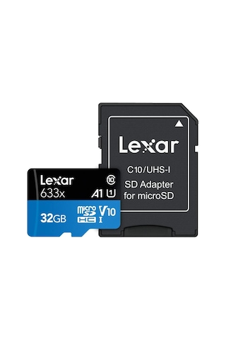 Lexar High Performance 633X 32 GB Micro SDHC Class 10 UHS-I Hafıza Kartı + Adaptör