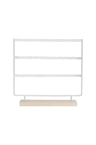 Küpe Organizatör Tutucu 3-katmanlı 72 Delik Küpe Tutucu Beyaz Beyaz