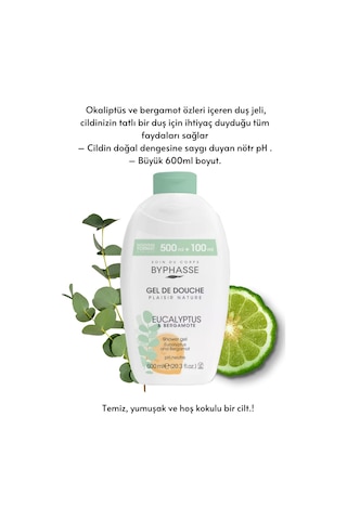 Byphasse Plaisir Natura Okaliptus & Bergamot Duş Jeli 600 ML