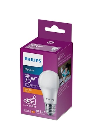 Philips MyCare LED Ampul 10W 1055 Lumen 2700K Sarı Işık A60 E27 Duy (75W Eşleniği) Yerli Üretim