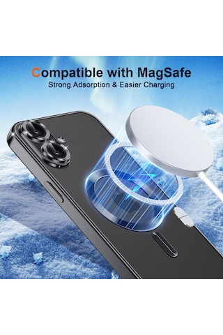 Teknomoda Apple Uyumlu iPhone 17 Pro Max Kılıf Kamera Lens Korumalı Renkli Magsafe Şeffaf Silikon Rose Gold Rose Gold