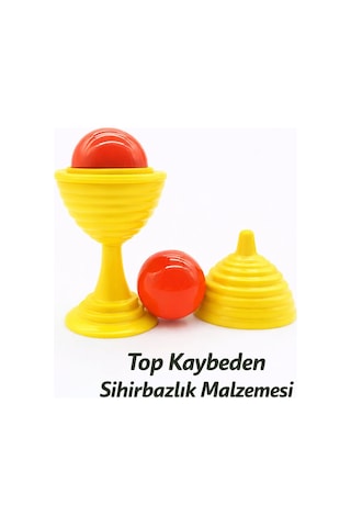 Sarı Renk Sihirli Kupa Top Kaybetme Oyunu 7 Cm Çok Renkli