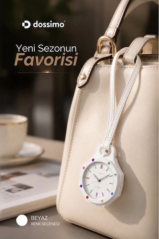 Boyol Pop Çanta Charm Unisex Aksesuar Saat D-sport Beyaz D-402