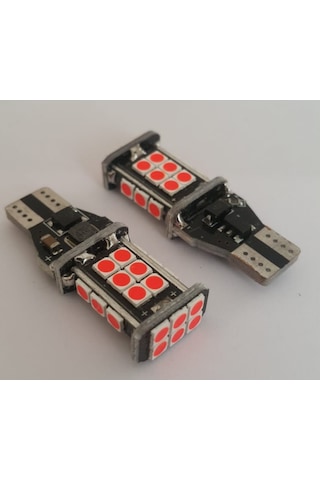 Zembil T15 Led W16W Tip Dipsiz 24 Ledli Ampul Kirmizi