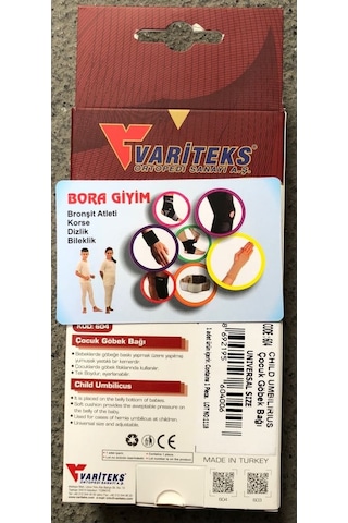 Çocuk Göbek Bağı Bebek Fıtık Bağı Silikon Destekli Variteks 604