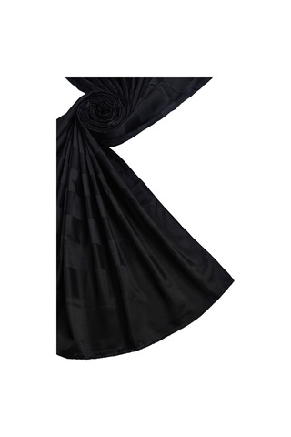Mim Eşarp Emproyal Silver Jakar Dama Desenli Şal 75x190 Cm Siyah