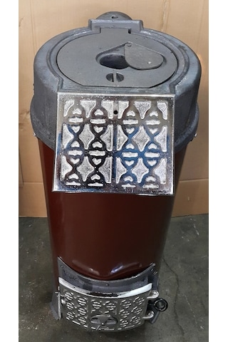 Kahveci Sobası Tuğlalı Soba Uzun Dik Soba - Secenek: Mat Siyah Kahveci Sobası Tuğlalı Soba Uzun Dik Soba - Secenek: Mat Siyah