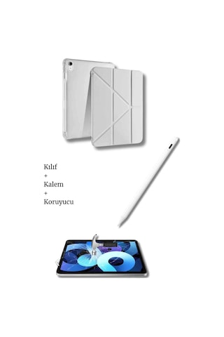 Apple Uyumlu iPad A16 11. Nesil Ve 10. Nesil A3355 A2757 Tablet Kılıfı Tablet Kalemi Ekran Koruyucu Set Tablet Kılıfı