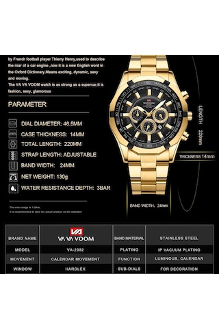 Gümüş Va Va Voom Kuvars Kol Saatleri Moda Erkek Izle İş Tarzı Paslanmaz Çelik Kayış Takvim Kadran Kuvars Hareketi Kol Saati