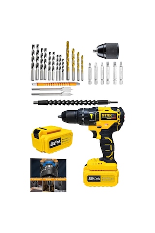 Staxx Büyük Boy Xl5800 58v 10ah Çift Akülü Şarjlı Matkap Seti