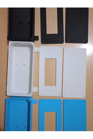 Arduino Mega Plastik Proje Kutusu 3 Renk Mavi Siyah Beyaz 175 80 35 Mm Çift Kapaklı