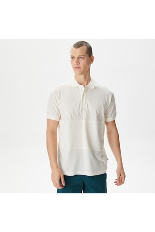 Nautica Erkek Kırık Beyaz Classic Fit Kısa Kollu Polo Düz K45315t Beyaz
