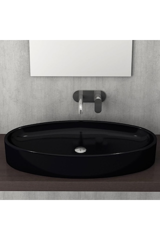 Bocchi Vessel Elips Çanak Lavabo 85 CM P. Siyah 1014-005-0125