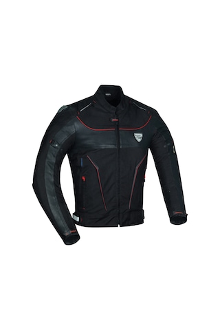 Motoanl Motosiklet Montu 4 Mevsim Maxdura Ve Deri Kumaş Hörgüçlü Model Motor Mont Siyah