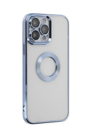 Apple iPhone Uyumlu 14 Pro Max Kılıf Slot Silikon - Sierra Blue Sierra Mavi