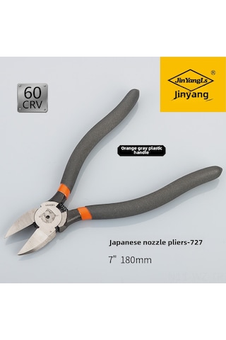 Wezone Endüstriyel Çift Kenarli Krom Vanadyum Çelik Manuel Aracı - Japon Stili İnce Jig Saw 7 İnç Turuncu-gri Plastik Kaplama