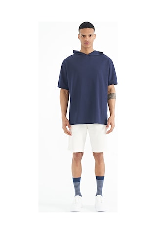 Tommy Life T11er-88179 Erkek Kapüşonlu Kol Etiket Detaylı Oversize T-shirt T11ER-88179-R0674
