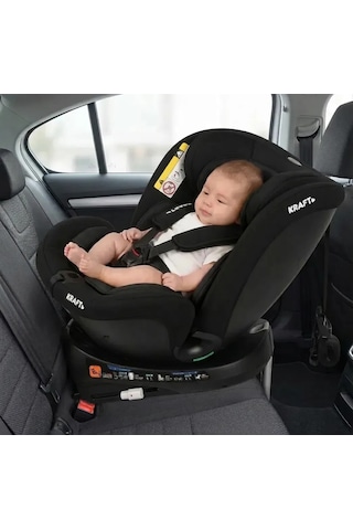 Kraft Safe Spin Plus I-size Oto Koltuğu 0-36 Kg Siyah