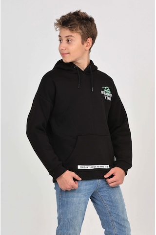 Toontoy Kids Toontoy Erkek Çocuk Tnty Nakışlı Sweatshirt Siyah