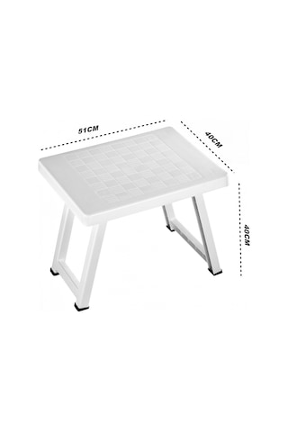 Generalali Portatif Katlanır Çok Amaçlı Sehba Piknik Bahçe Kamp Masası Küçük Beyaz