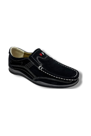 Master 1702-26 Hakiki Nubuk Deri Anatomik Casual Erkek Ayakkabı Siyah