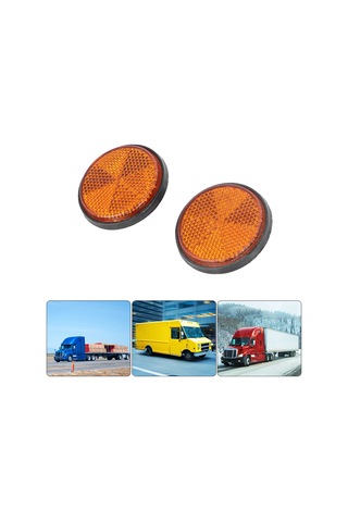 Moveevo Kırmızı Dairesel Pmma Yansıtıcı - Motor, Atv, Araçlar İçin Yüksek Görünürlük Ve Yol Güvenliği - 2 Adet Set
