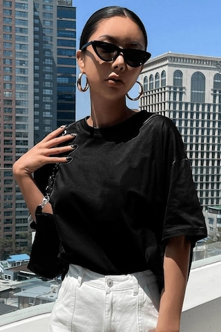 Unisex 1898 Brooklyn Baskılı T-shirt Siyah
