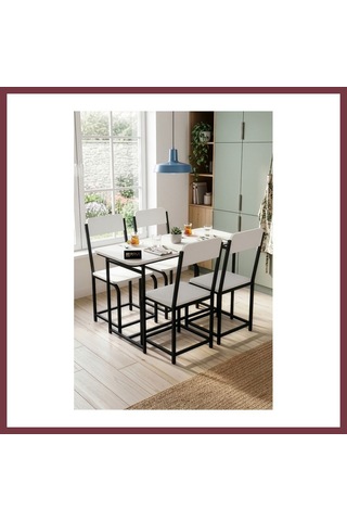 Storeşahin Minör Mutfak Masası Takımı Suntalam Beyaz 120x52 Shn0720