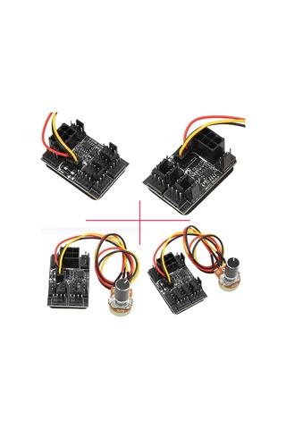 Pc Fan Hız Kontrol Cihazı 3- 4 Pinli Fan Adaptörü Pwm Fan Hub 8 Yollu