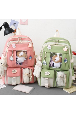 Youtek 5 Parçalı Şık Öğrenci Çantası Seti - Büyük Kapasiteli, Dayanıklı Ve Çok Fonksiyonlu Not: Başlık 113 Karakter Sınırına Uygun Olarak Düzenlenmiştir Yeşil