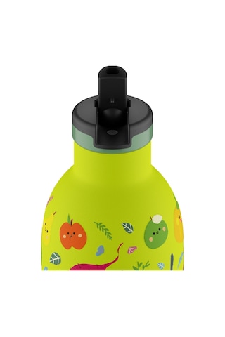 Clima Bottle Veggie Friends Pipetli Paslanmaz Çelik Termos 330 Ml Açık Yeşil