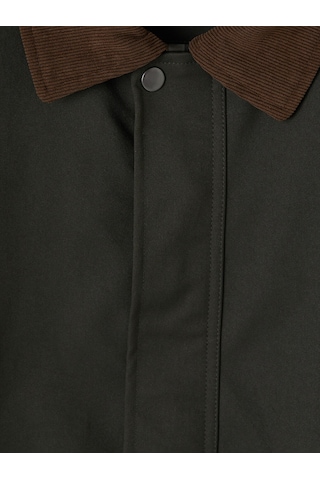 Lcwaıkıkı Classic Haki Regular Fit Kadife Yaka Erkek Ceket