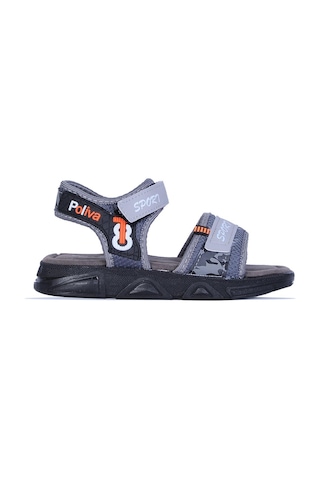 Skuaiter Skuaıter Plv-6135 Cırtlı Yazlık Erkek Çocuk Sandalet Gri