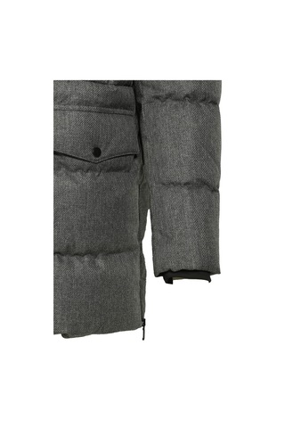 Erkek Gri Kapüşon'Lu Termo Dolumlu Su Ve Rüzgar Itici Slim Fit Mont Ncs Jeans 4991-Gri