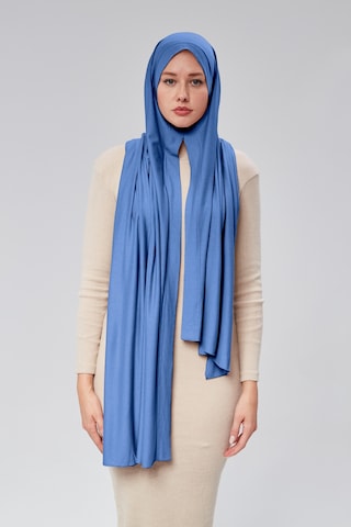Sonbaharmoda Kadın Tesettür Penye Şal Hazır Pratik Geçmeli Kolayca Takabilir Uzun Dört Mevsim Pamuklu Şal Kot Rengi