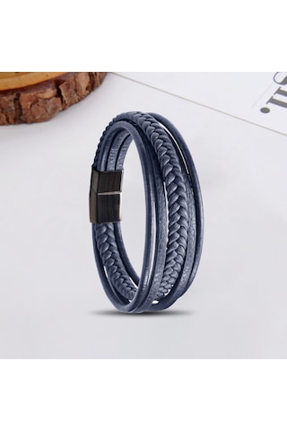 Mavi Çoklu Deri Bileklik Csr1180099 Mavi