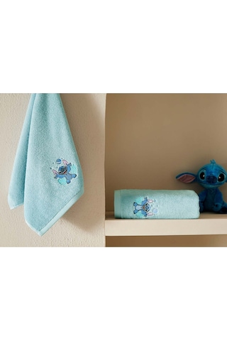 Özdilek Stitch Disney Lisanslı 2'li Havlu Set Turkuaz