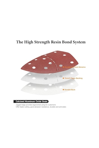 25pcs Fare Zımpara Çarşafları Üçgen Zımpara Kağıdı Yörünge Detay Pedleri Diskler Zımpara Kağıdı Aşındırıcı Kağıt Bosch Sander, 180